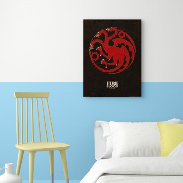 Game of Thrones Targaryen Poster En Storlek Svart/Röd Black/Red One Size