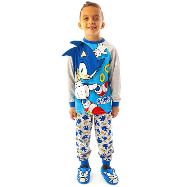 Sonic The Hedgehog Barn/Barn Spikar 3D Pyjamas Set 9-10 År Grey/Blue 9-10 Years