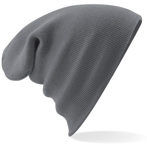 Beechfield Soft Feel Stickad Vintermössa En Storlek Grafitgrå Graphite Grey One Size