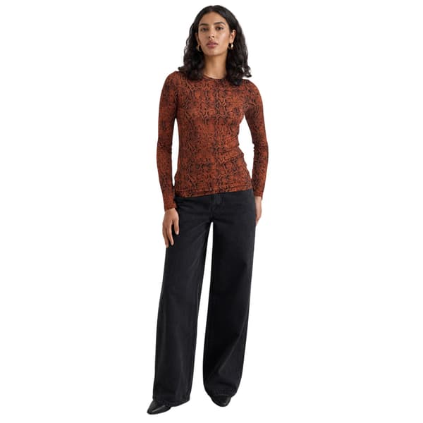Nobody´s Child Dam Ormmönstrad Slim Topp 8 UK Brun Brown 8 UK