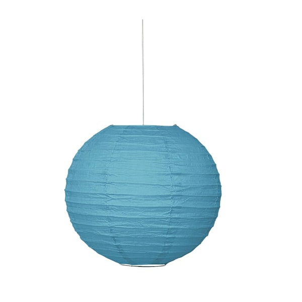 Unik festpappersrund lykta en storlek Teal Teal One Size