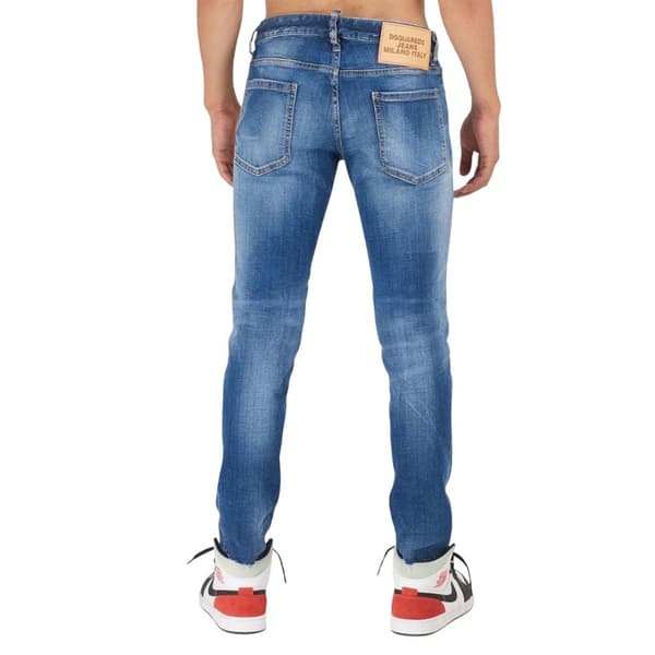 DSquared2 Cropped Slim Jeans för män 36R Blå Blue 36R