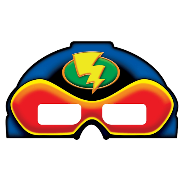 Superhjälte 3D-ögonmask (4-pack) En storlek Flerfärgad Multicoloured One Size