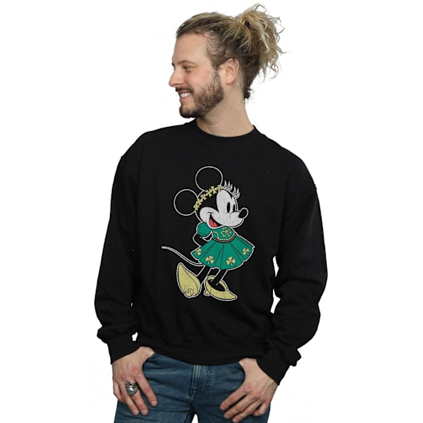 Disney Herr Minnie Mouse St Patrick´s Day Kostym Sweatshirt 4X Black 4XL