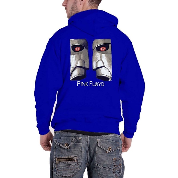 Pink Floyd Unisex Adult Metal Heads Close Up Back Print Hoodie Blue M