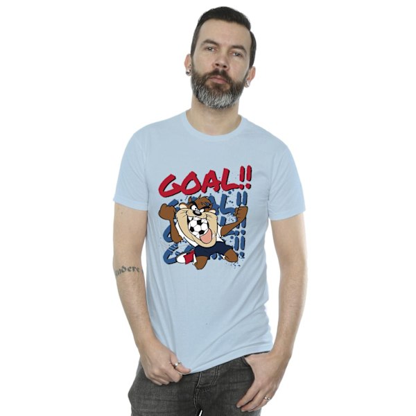 Looney Tunes Taz Goal Goal Goal T-shirt L Baby Blue för män Baby Blue L