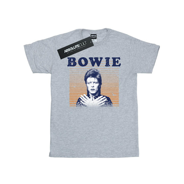 David Bowie Boys Orange Stripes T-Shirt 5-6 år Sports Grey Sports Grey 5-6 Years