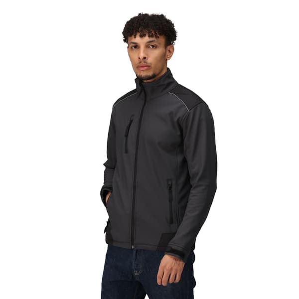 Regatta Sandstorm Workwear Softshelljacka för herr M Seal Grey/Bl Seal Grey/Black M