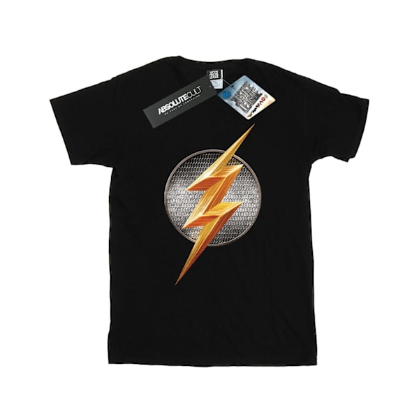 DC Comics Girls Justice League Movie Flash Emblem Bomull T-Shir Black 7-8 Years