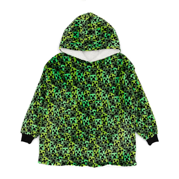 Minecraft Pojkar Oversized Hoodie Filt En Storlek Grön Green One Size