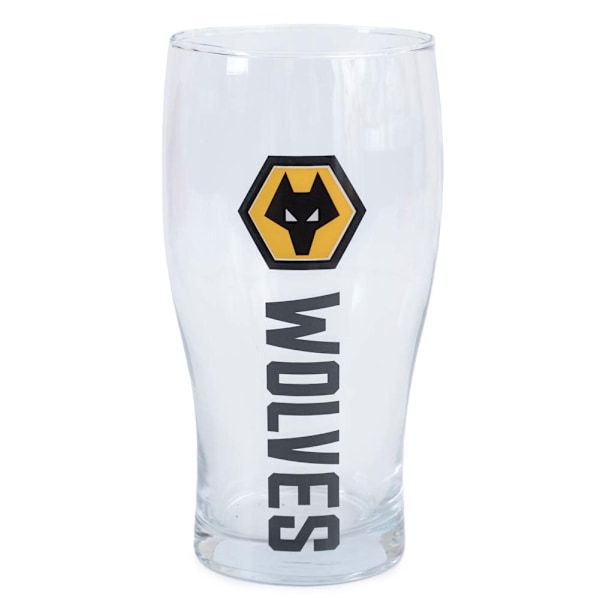 Wolverhampton Wanderers FC Tulip Pintglas One Size Klar/Svart Clear/Black One Size