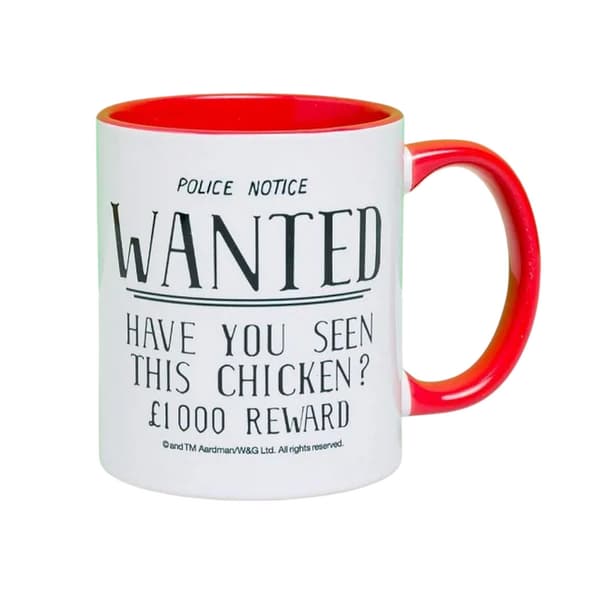 Wallace och Gromit Efterlyst-affisch Feathers McGraw Mugg En Storlek Vit White/Red One Size