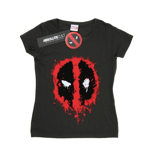 Deadpool Dam/Kvinnor Splat Face Bomull T-shirt XXL Ljus Grafit Light Graphite XXL