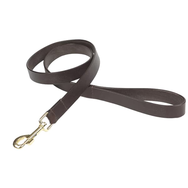 Digby & Fox Platt Läderhundkoppel L Brun Brown L