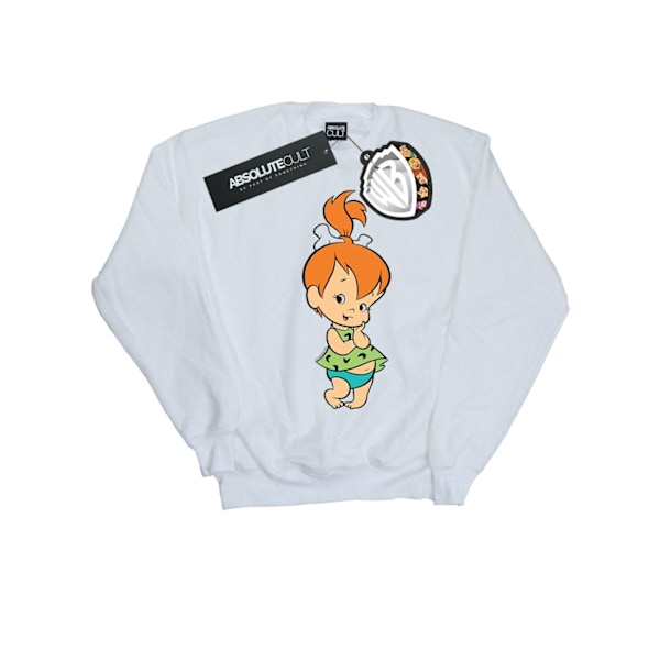 The Flintstones Dam/Damer Pebbles Flintstone Sweatshirt M W White M