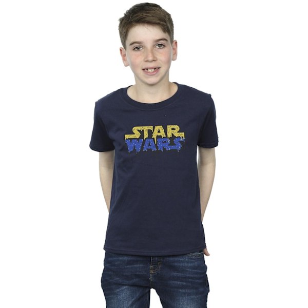 Star Wars Boys Logo Jelly T-shirt 12-13 år Marinblå Navy Blue 12-13 Years