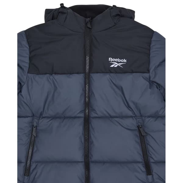 Reebok Herr Hooded Regular Pufferjacka L Kolgrå Charcoal Grey L