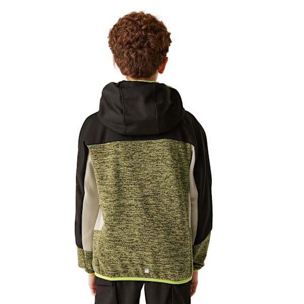 Regatta Barn/Kids Dissolver IX Marl Full Zip Fleece Jacka Nephrite Green/Black 11-12 Years