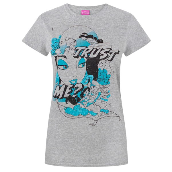 Disney Dam/Kvinnor Aladdin Trust Me T-Shirt Medium Grey Grey Medium