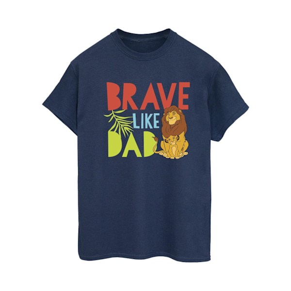 Disney Dam/Damer The Lion King Modig Som Pappa Bomull Boyfriend T-Shirt XXL Marinblå Navy Blue XXL