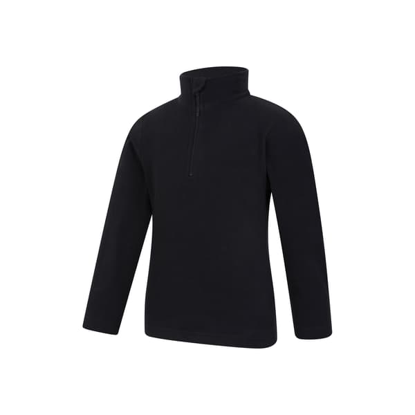 Mountain Warehouse Barn/Barn Camber II Half Zip Fleece Jac Jet Black 2-3 Years