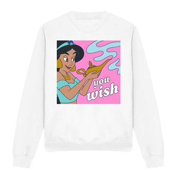 Aladdin Unisex Vuxen You Wish Jasmine Sweatshirt M Vit White M