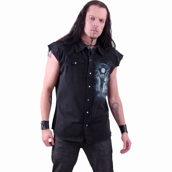Spiral Direct Unisex Grim Rocker Sleeveless Shirt M Svart Black M