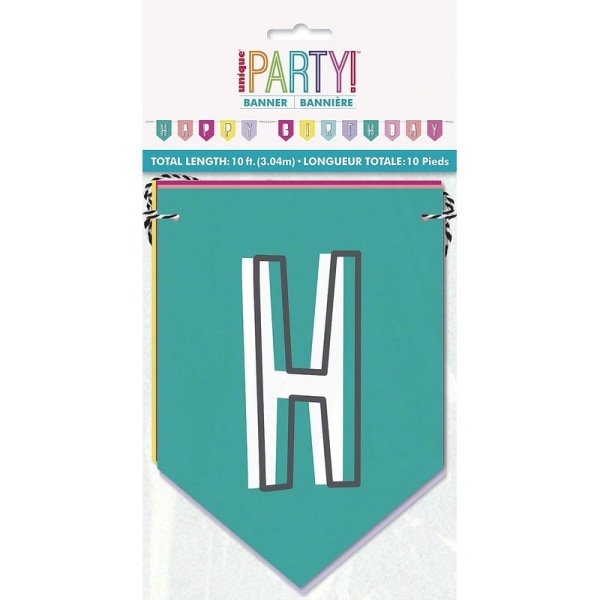 Unik Party Grattis på födelsedagen Banner Set One Size Flerfärgad Multicoloured One Size