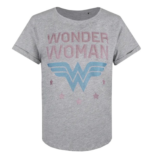 Wonder Woman Dam/Dam Stjärnor bomull T-shirt L Sportgrå Sports Grey L