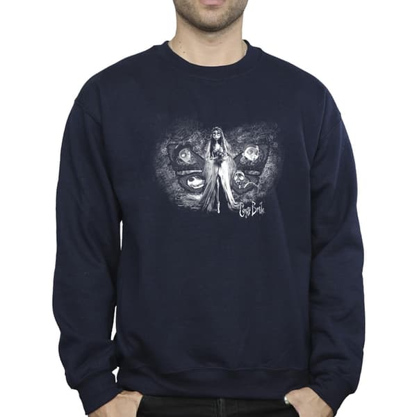 Corpse Bride Herr Emily Butterfly Sweatshirt L Marinblå Navy Blue L