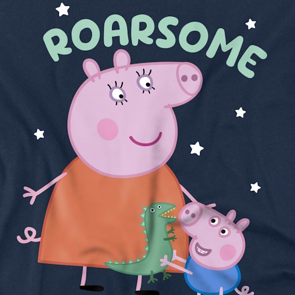 Greta Gris Herr Roarsome Mummy T-Shirt XL Marinblå Navy XL