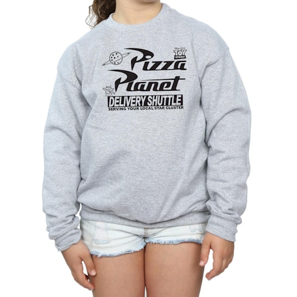 Disney Girls Toy Story Pizza Planet Logo Sweatshirt 12-13 år Sports Grey 12-13 Years