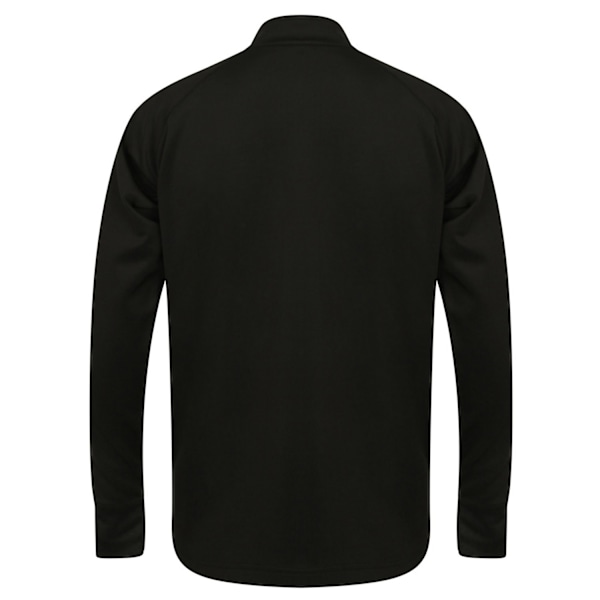 Finden & Hales Herr Kontrastpanel Stickad Träningsoverdel 4XL Blå Black/Gunmetal Grey 4XL