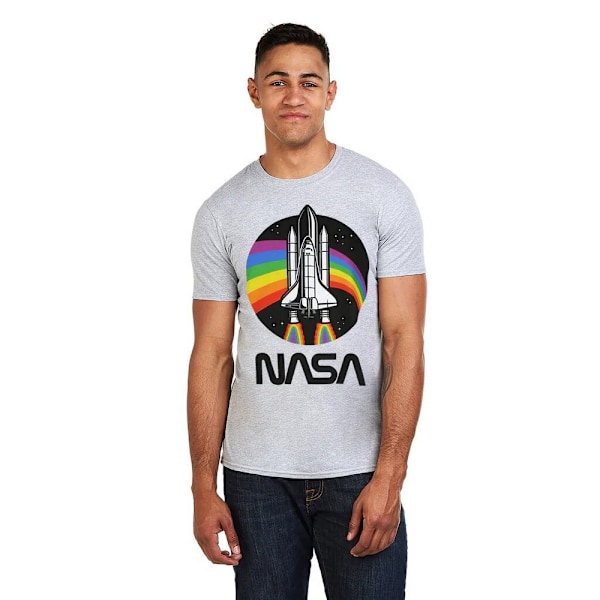 NASA Rainbow T-shirt XL Sports Grey för män Sports Grey XL