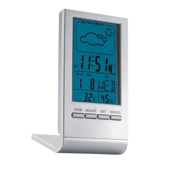 MidOcean Sky Digital Bordsklocka (Batterier Ingår) 10,5cm x 5 Silver 10.5cm x 5.5cm x 5cm