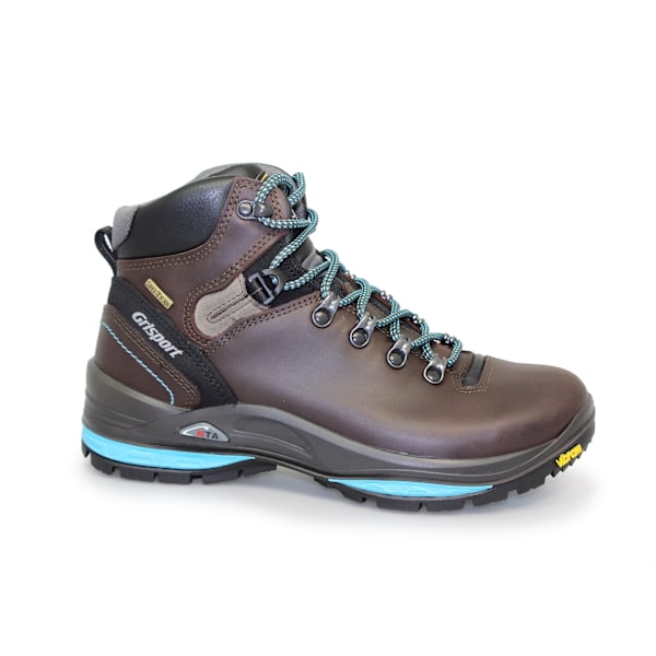 Grisport Dam/Kvinna Glide Vaxat Läder Vandringskängor 7 UK Br Brown/Black 7 UK