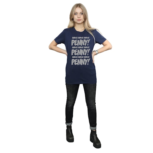 The Big Bang Theory Dam/Damer Knock Knock Penny Bomull Pojkvän Navy Blue M