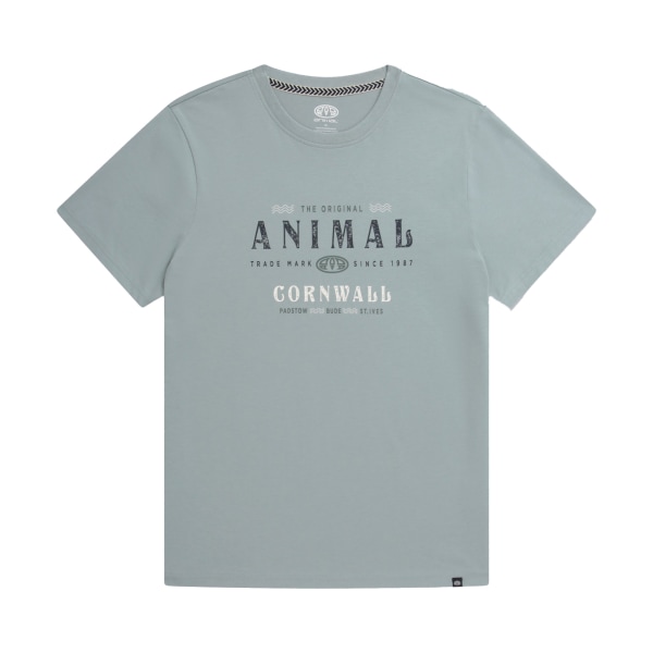 Animal Mens Jacob Grafiskt print Ekologisk T-shirt M Blekblå Pale Blue M