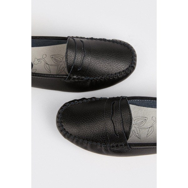 Good For The Sole Dam/Kvinnor Nessa Läder Loafers 5 UK Svart Black 5 UK