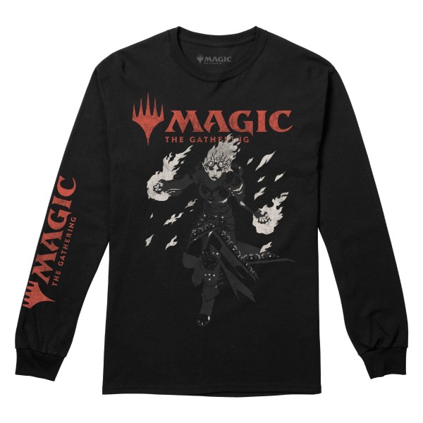 Magic The Gathering Mens Chandra Fire långärmad T-shirt XL B Black XL
