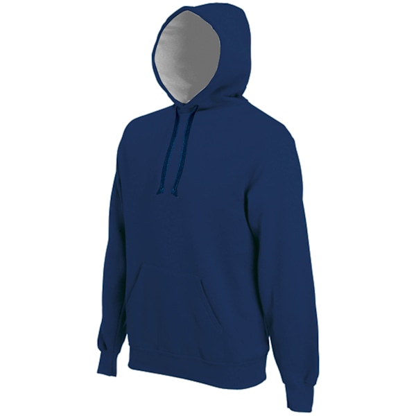 Kariban Herr Heavy Contrast Hooded Sweatshirt / Hoodie XS Marinblå Navy XS