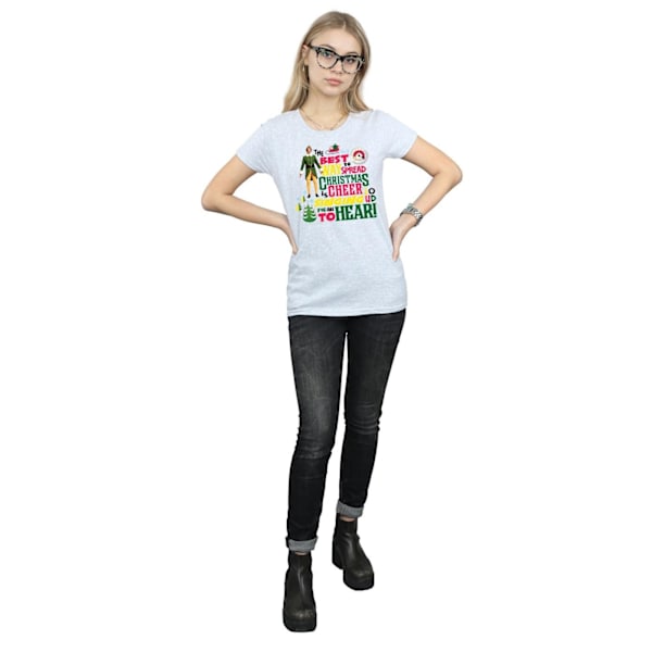 Elf Dam/Damer Julglädje Bomull T-shirt M Sports Grey Sports Grey M