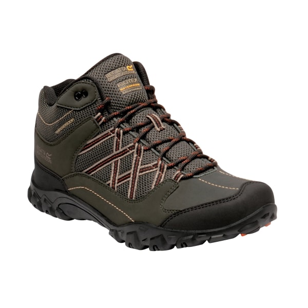 Regatta Mens Edgepoint Mid Waterproof Vandringsskor 6 UK Bayleaf Bayleaf/Burnt Umber 6 UK