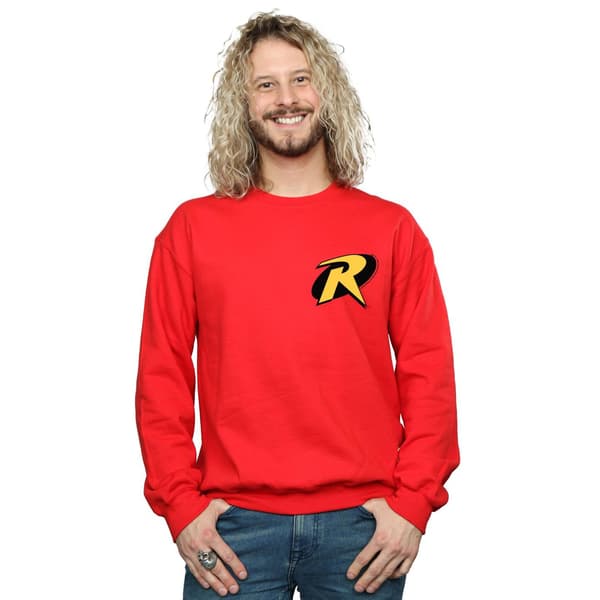 DC Comics Herr Batman Robin Logo Sweatshirt S Röd Red S