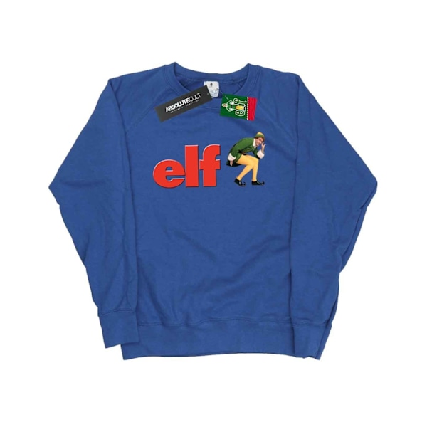 Elf Dam/Kvinnor Crouching Logo Sweatshirt XXL Royal Blue Royal Blue XXL