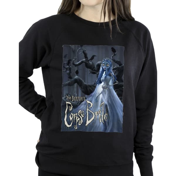 Corpse Bride Dam/Dam Bröllopsklänning Affisch Tröja 4XL Svart Black 4XL