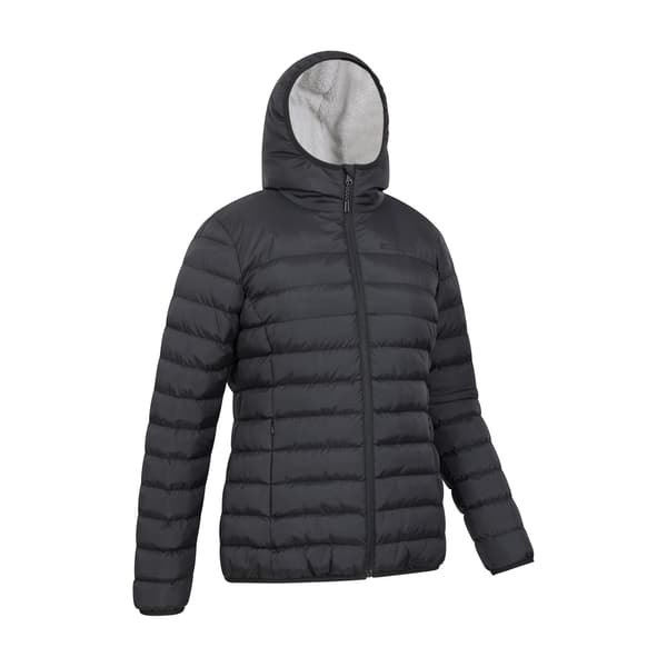 Mountain Warehouse Dam/Fritidsjacka med Fuskpälsfoder 1 Black 14 UK