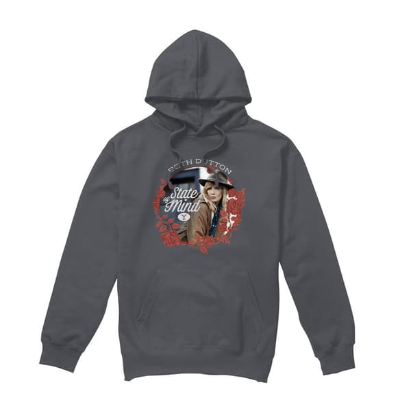 Yellowstone Herr State Beth Dutton Hoodie S Kolgrå Charcoal S