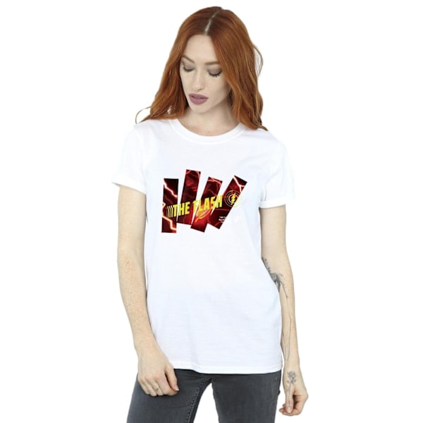 DC Comics Dam/Kvinnor The Flash Pillars Bomull Boyfriend T-Sh White 4XL