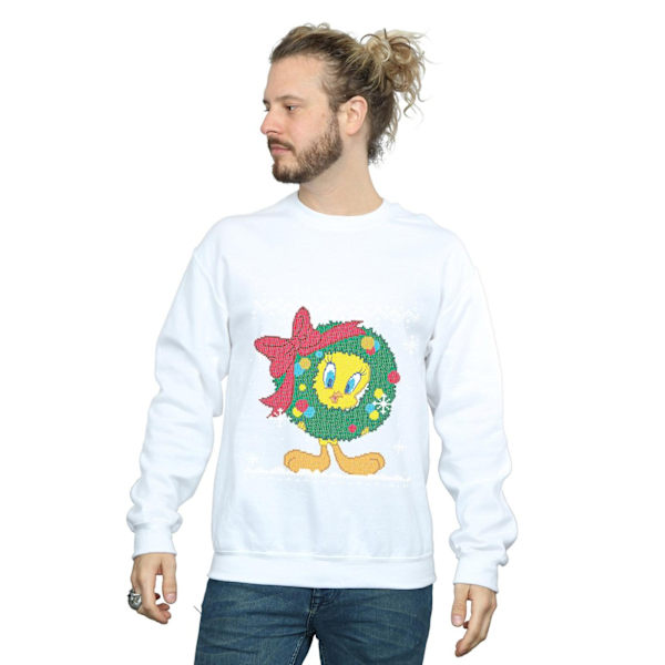 Looney Tunes Tweety Pie Jul Fair Isle Sweatshirt M W White M